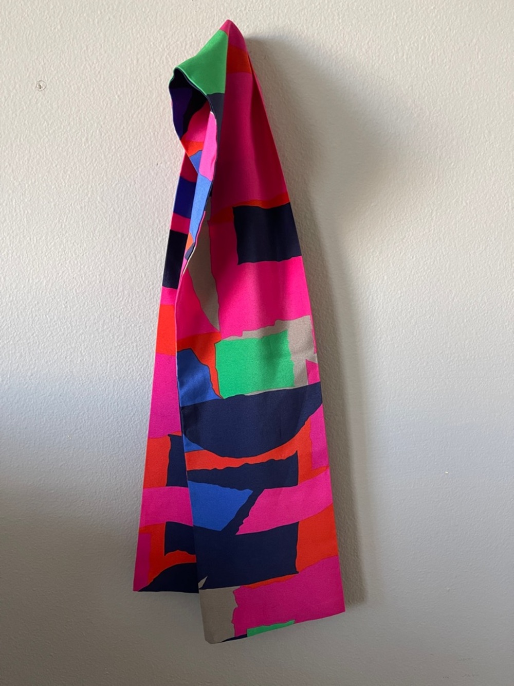 Vintage pristine silk narrow scarf